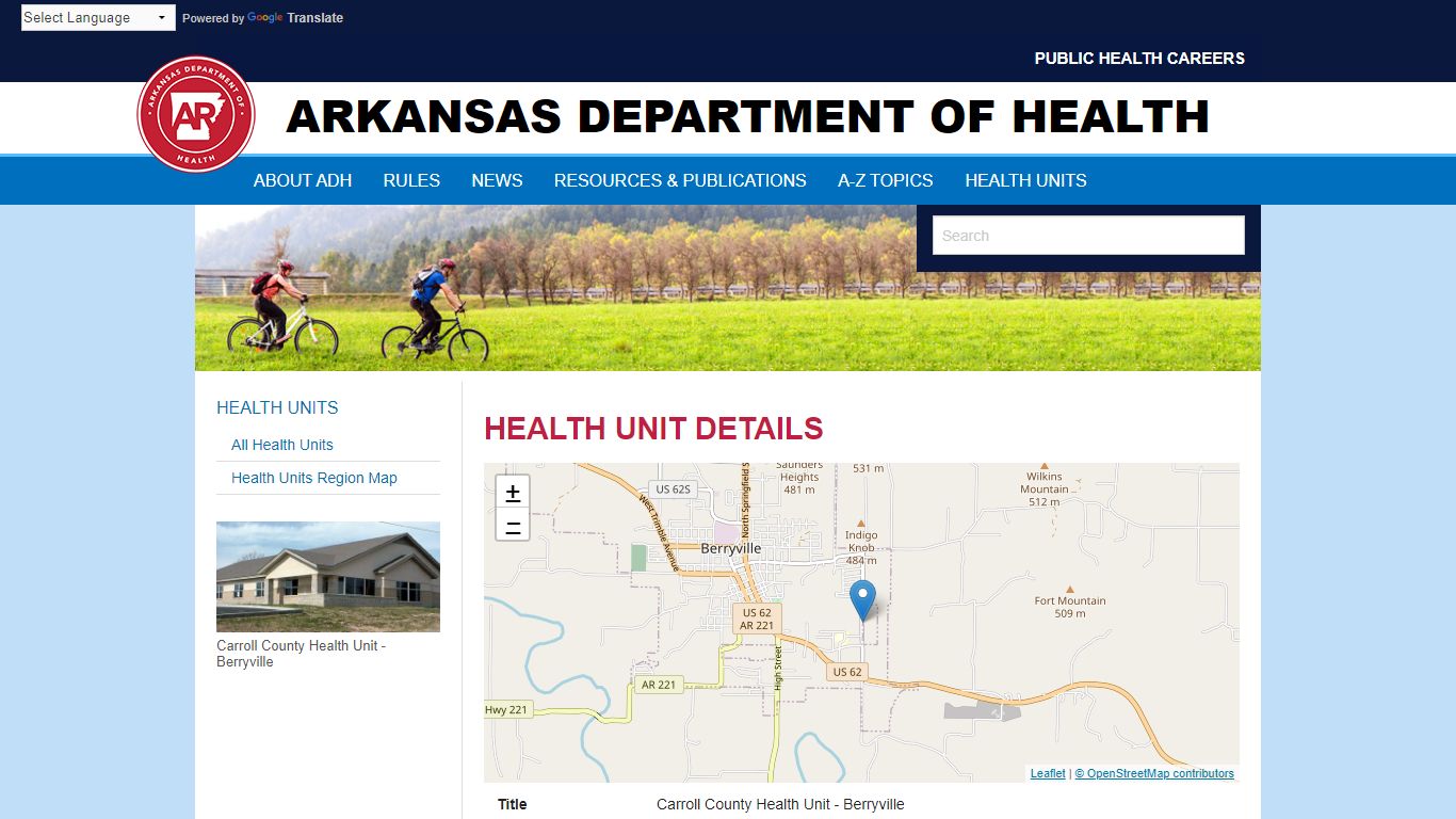 Carroll County Health Unit - Arkansas Department of Health